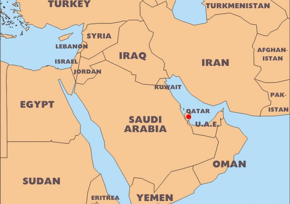 Катар земља на мапи света