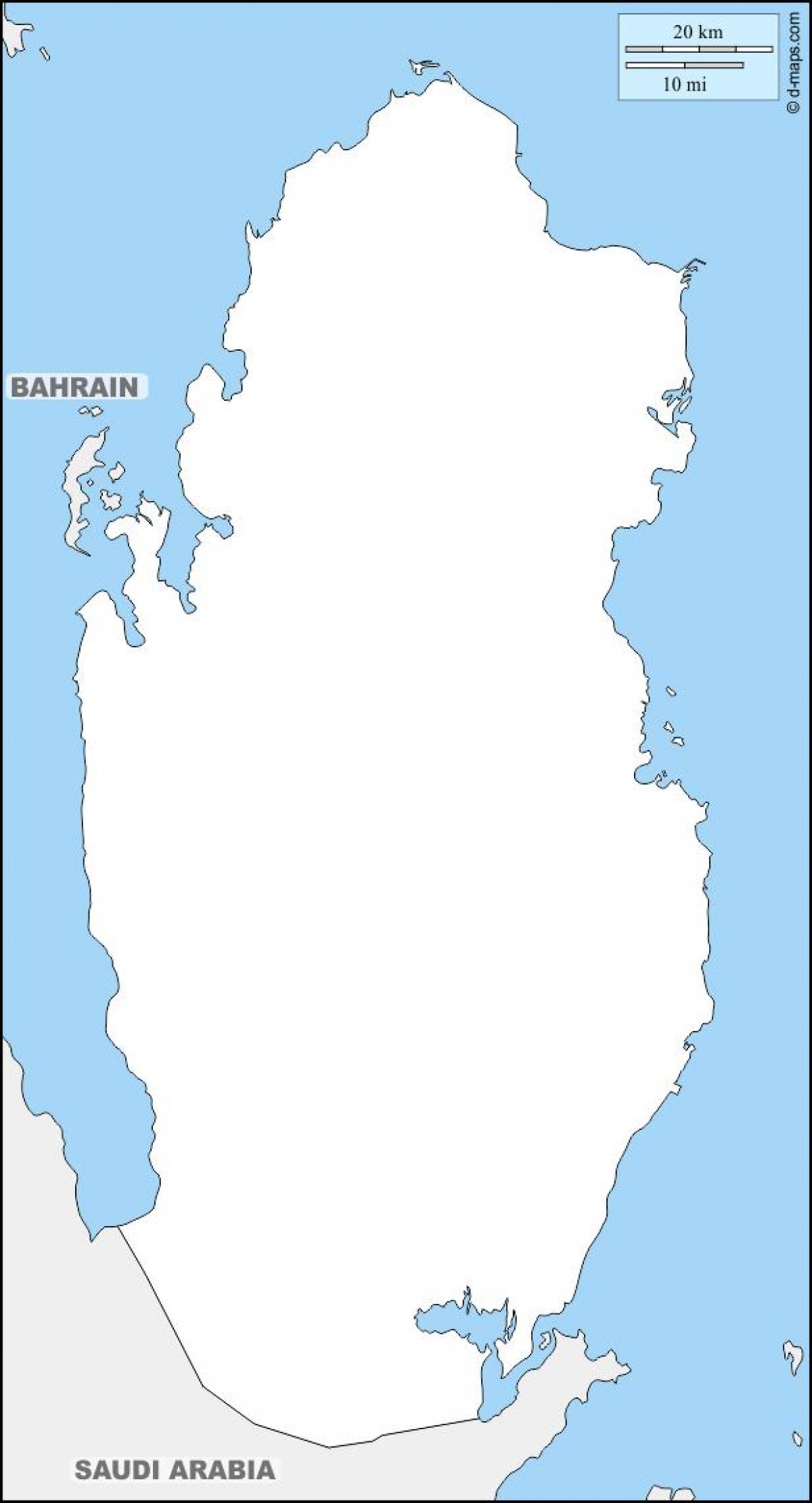 Карта Катара контура