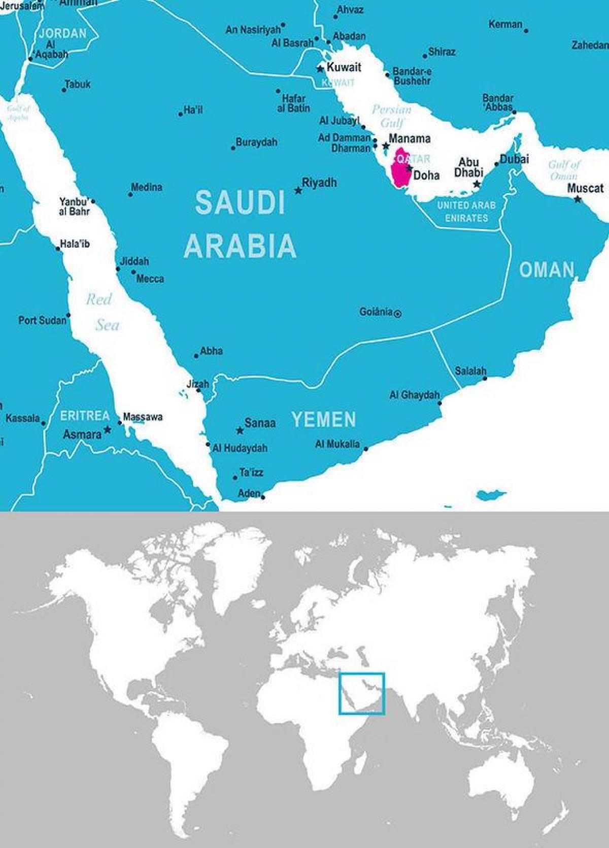 Мапа локације Катар 