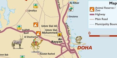 Карта Катара туриста