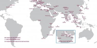 Катар эйруэйз мрежни мапи