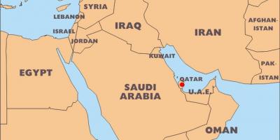 Локација на карти света у Катару 